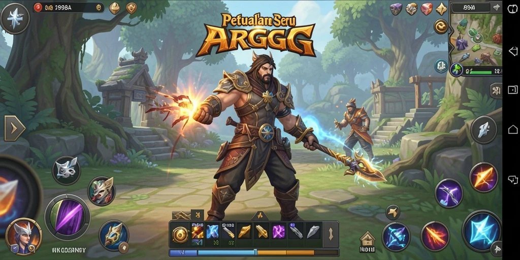Tampilan aksi seru dalam gameplay ARPG 898A yang mendebarkan.