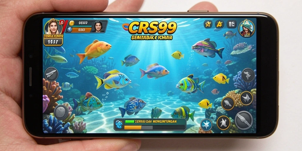 Screenshot utama menampilkan aksi seru dalam Tembak Ikan.