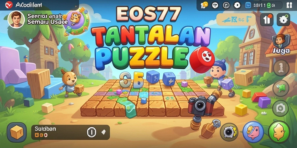 Screenshot utama menunjukkan gameplay Puzzle yang menantang dan seru.