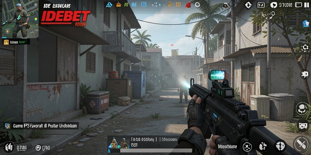 Tampilan gameplay seru dari IDEBET dengan aksi tembak-tembakan yang intens.