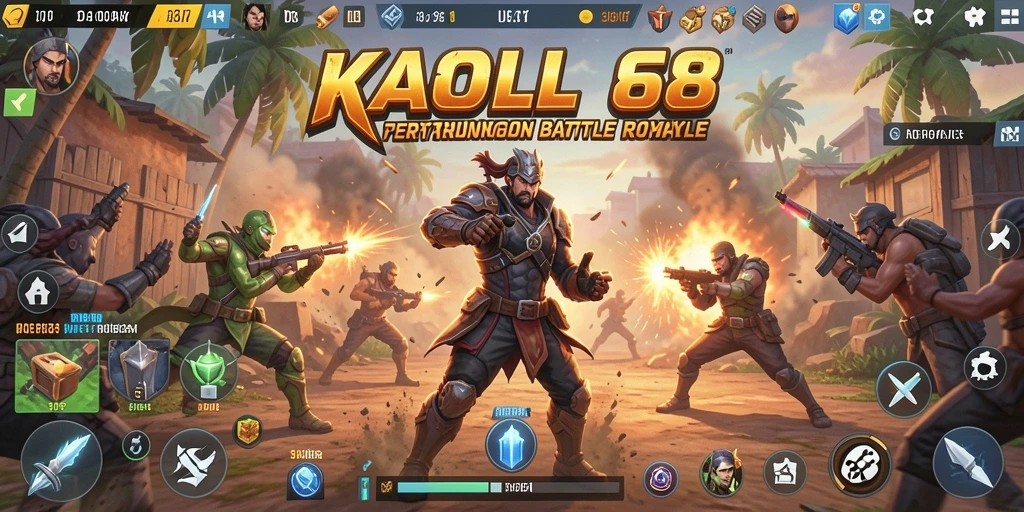 Tampilan gameplay KAOL68 dengan pertempuran yang mendebarkan di arena.