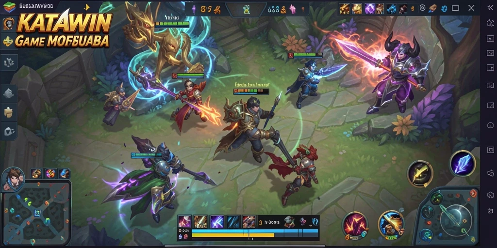 Tampilan gameplay KATAWIN yang intens dan seru.