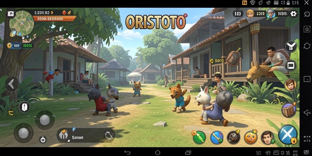 Gameplay ORISTOTO yang penuh warna dan menyenangkan.