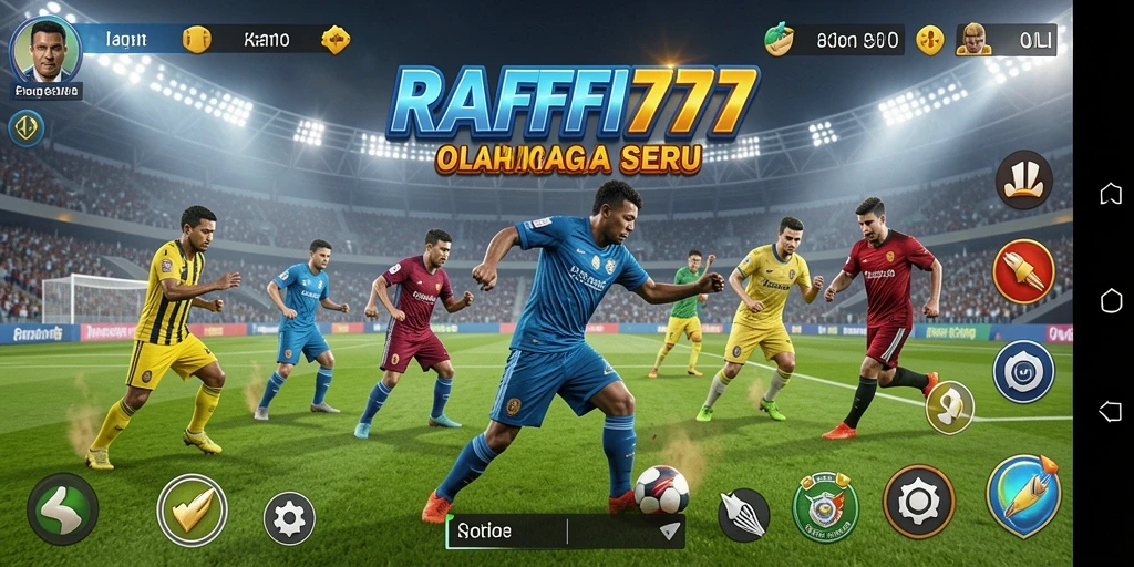 Tampilan gameplay RAFFI777 dengan aksi olahraga yang seru.