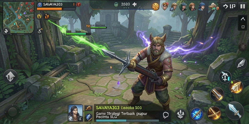 Tangkapan layar gameplay SAVAYA303 menunjukkan pertempuran strategi yang intens.